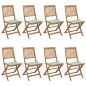 vidaXL Sillas de jardín plegables 8 uds y cojines madera maciza acacia vidaXL Sillas de jardín plegables 8 uds y cojines madera maciza acacia