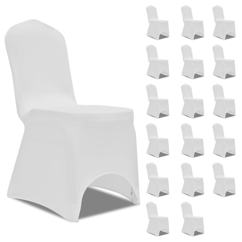 vidaXL Funda de silla elástica color crema 18 unidades vidaXL Funda de silla elástica color crema 18 unidades