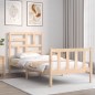 vidaXL Estructura de cama con cabecero madera maciza 100x200 cm vidaXL Estructura de cama con cabecero madera maciza 100x200 cm