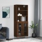 vidaXL Aparador alto madera contrachapada marrón roble 69,5x34x180 cm vidaXL Aparador alto madera contrachapada marrón roble 69,5x34x180 cm