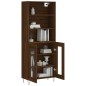 vidaXL Aparador alto madera contrachapada marrón roble 69,5x34x180 cm vidaXL Aparador alto madera contrachapada marrón roble 69,5x34x180 cm