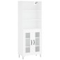 vidaXL Aparador alto madera contrachapada blanco 69,5x34x180 cm vidaXL Aparador alto madera contrachapada blanco 69,5x34x180 cm