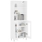 vidaXL Aparador alto madera contrachapada blanco 69,5x34x180 cm vidaXL Aparador alto madera contrachapada blanco 69,5x34x180 cm