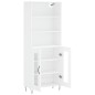 vidaXL Aparador alto madera contrachapada blanco 69,5x34x180 cm vidaXL Aparador alto madera contrachapada blanco 69,5x34x180 cm