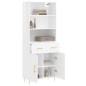 vidaXL Aparador alto madera contrachapada blanco brillo 69,5x34x180 cm vidaXL Aparador alto madera contrachapada blanco brillo 69,5x34x180 cm