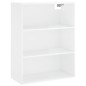 vidaXL Aparador alto madera contrachapada blanco brillo 69,5x34x180 cm vidaXL Aparador alto madera contrachapada blanco brillo 69,5x34x180 cm