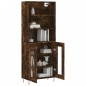 vidaXL Aparador alto madera contrachapada roble ahumado 69,5x34x180 cm vidaXL Aparador alto madera contrachapada roble ahumado 69,5x34x180 cm