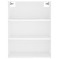 vidaXL Aparador alto madera contrachapada blanco 69,5x34x180 cm
