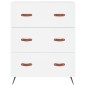vidaXL Aparador alto madera contrachapada blanco 69,5x34x180 cm