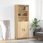 vidaXL Aparador alto madera contrachapada color roble 69,5x34x180 cm vidaXL Aparador alto madera contrachapada color roble 69,5x34x180 cm