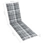 vidaXL Tumbona de jardín con reposapiés y cojín madera maciza acacia vidaXL Tumbona de jardín con reposapiés y cojín madera maciza acacia