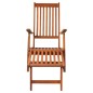 vidaXL Tumbona de jardín con reposapiés y cojín madera maciza acacia vidaXL Tumbona de jardín con reposapiés y cojín madera maciza acacia