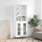 vidaXL Aparador alto madera contrachapada blanco 69,5x34x180 cm vidaXL Aparador alto madera contrachapada blanco 69,5x34x180 cm