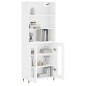 vidaXL Aparador alto madera contrachapada blanco 69,5x34x180 cm vidaXL Aparador alto madera contrachapada blanco 69,5x34x180 cm