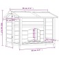 vidaXL Caseta para perros madera maciza de pino marrón 96x87x80,5 cm