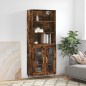 vidaXL Aparador alto madera contrachapada roble ahumado 69,5x34x180 cm vidaXL Aparador alto madera contrachapada roble ahumado 69,5x34x180 cm
