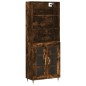 vidaXL Aparador alto madera contrachapada roble ahumado 69,5x34x180 cm vidaXL Aparador alto madera contrachapada roble ahumado 69,5x34x180 cm