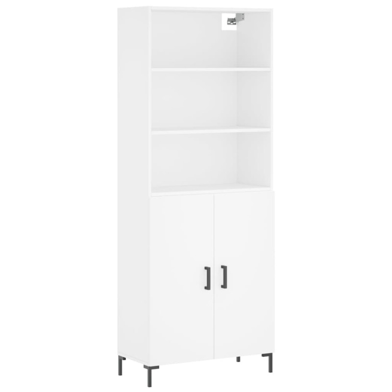 vidaXL Aparador alto madera contrachapada blanco 69,5x34x180 cm vidaXL Aparador alto madera contrachapada blanco 69,5x34x180 cm