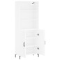 vidaXL Aparador alto madera contrachapada blanco 69,5x34x180 cm vidaXL Aparador alto madera contrachapada blanco 69,5x34x180 cm