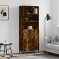 vidaXL Aparador alto madera contrachapada roble ahumado 69,5x34x180 cm vidaXL Aparador alto madera contrachapada roble ahumado 69,5x34x180 cm