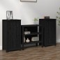 vidaXL Aparadores 2 uds madera maciza de pino negro 40x35x80 cm vidaXL Aparadores 2 uds madera maciza de pino negro 40x35x80 cm