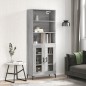 vidaXL Aparador alto madera contrachapada gris sonoma 69,5x34x180 cm vidaXL Aparador alto madera contrachapada gris sonoma 69,5x34x180 cm