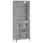 vidaXL Aparador alto madera contrachapada gris sonoma 69,5x34x180 cm vidaXL Aparador alto madera contrachapada gris sonoma 69,5x34x180 cm