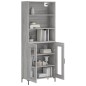 vidaXL Aparador alto madera contrachapada gris sonoma 69,5x34x180 cm vidaXL Aparador alto madera contrachapada gris sonoma 69,5x34x180 cm