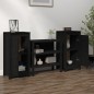 vidaXL Aparadores 2 uds madera maciza de pino negro 40x35x80 cm vidaXL Aparadores 2 uds madera maciza de pino negro 40x35x80 cm