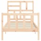 vidaXL Estructura de cama con cabecero madera maciza 100x200 cm vidaXL Estructura de cama con cabecero madera maciza 100x200 cm