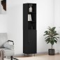 vidaXL Aparador de madera contrachapada negro 34,5x34x180 cm vidaXL Aparador de madera contrachapada negro 34,5x34x180 cm