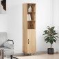 vidaXL Aparador de madera contrachapada roble Sonoma 34,5x34x180 cm vidaXL Aparador de madera contrachapada roble Sonoma 34,5x34x180 cm
