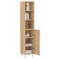 vidaXL Aparador de madera contrachapada roble Sonoma 34,5x34x180 cm vidaXL Aparador de madera contrachapada roble Sonoma 34,5x34x180 cm