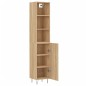 vidaXL Aparador de madera contrachapada roble Sonoma 34,5x34x180 cm vidaXL Aparador de madera contrachapada roble Sonoma 34,5x34x180 cm