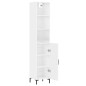 vidaXL Aparador alto madera contrachapada blanco brillo 34,5x34x180 cm vidaXL Aparador alto madera contrachapada blanco brillo 34,5x34x180 cm