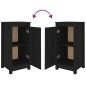 vidaXL Aparadores 2 uds madera maciza de pino negro 40x35x80 cm vidaXL Aparadores 2 uds madera maciza de pino negro 40x35x80 cm