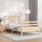 vidaXL Estructura de cama con cabecero madera maciza vidaXL Estructura de cama con cabecero madera maciza