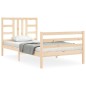vidaXL Estructura de cama con cabecero madera maciza vidaXL Estructura de cama con cabecero madera maciza