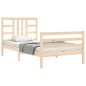 vidaXL Estructura de cama con cabecero madera maciza vidaXL Estructura de cama con cabecero madera maciza