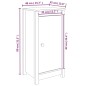 vidaXL Aparadores 2 uds madera maciza de pino negro 40x35x80 cm vidaXL Aparadores 2 uds madera maciza de pino negro 40x35x80 cm