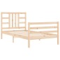vidaXL Estructura de cama con cabecero madera maciza vidaXL Estructura de cama con cabecero madera maciza