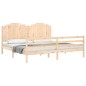 vidaXL Estructura de cama con cabecero madera maciza 200x200 cm
