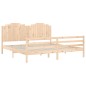 vidaXL Estructura de cama con cabecero madera maciza 200x200 cm