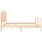 vidaXL Estructura de cama con cabecero madera maciza 200x200 cm