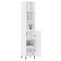 vidaXL Aparador alto madera contrachapada blanco 34,5x34x180 cm vidaXL Aparador alto madera contrachapada blanco 34,5x34x180 cm