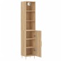 vidaXL Aparador de madera contrachapada roble Sonoma 34,5x34x180 cm vidaXL Aparador de madera contrachapada roble Sonoma 34,5x34x180 cm