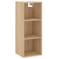 vidaXL Aparador de madera contrachapada roble Sonoma 34,5x34x180 cm vidaXL Aparador de madera contrachapada roble Sonoma 34,5x34x180 cm