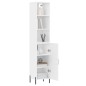 vidaXL Aparador alto madera contrachapada blanco 34,5x34x180 cm vidaXL Aparador alto madera contrachapada blanco 34,5x34x180 cm