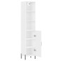 vidaXL Aparador alto madera contrachapada blanco 34,5x34x180 cm vidaXL Aparador alto madera contrachapada blanco 34,5x34x180 cm