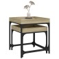 vidaXL Mesas auxiliares 2 uds madera contrachapada roble Sonoma vidaXL Mesas auxiliares 2 uds madera contrachapada roble Sonoma
